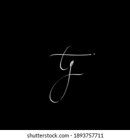 TG T G Initial handwriting creative fashion elegant design logo Sign Symbol template vector icon