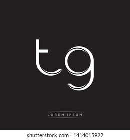 tg t g Logo Initial Letter Split Lowercase Modern Monogram