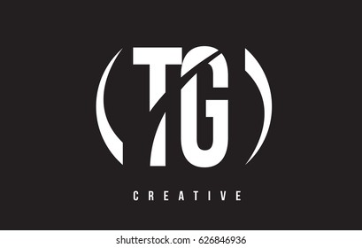 TG T G White Letter Logo Design with White Background Vector Illustration Template.