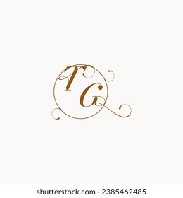 TG uniquely wedding logo symbol of your marriage and you can use it on your wedding stationary