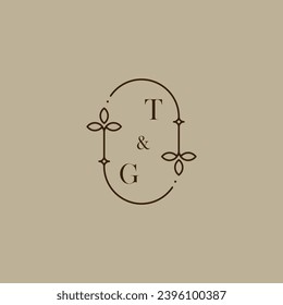 TG wedding initial logo in high quality professional design that will print well across any print media