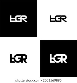 Conjunto de diseño de logotipo de monograma de letra de tipografía TGR
