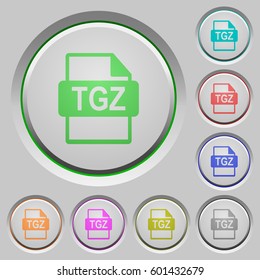 TGZ file format color icons on sunk push buttons