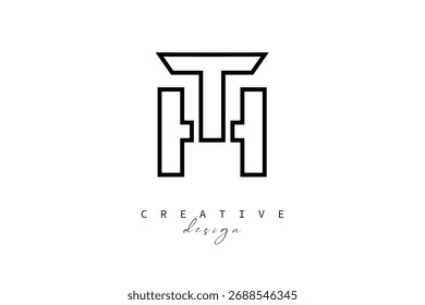 TH Creative Monogram Logo Design-Stock Creative Branding Design Concept