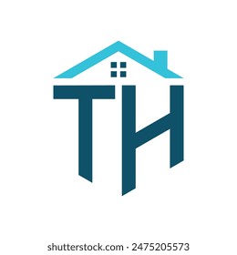 TH House Logo Design Vorlage. Buchstabe TH Logo für Immobilien, Bau oder andere häusliche Geschäfte