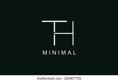 TH or HT Abstract initial monogram letter alphabet logo
