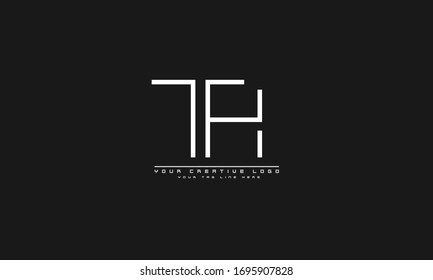 TH HT abstract vector logo monogram template