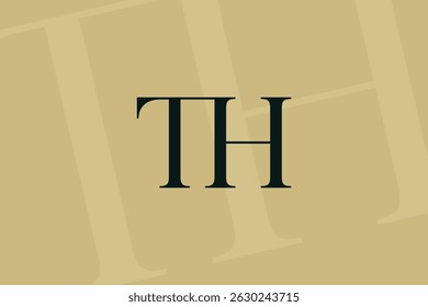 TH or HT letter logo icon design. Classic style luxury initials monogram.