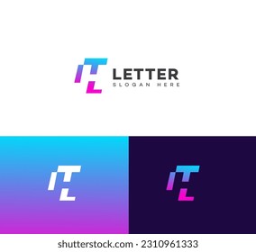 TH, HT letter modern branding logo