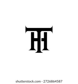 TH HT Monogram Logo Design Vektor Vorlage