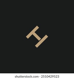 TH oder HT Monogramm minimales geometrisches Logo, Symbol, Zeichen, Symbol.