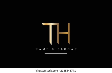 T, HT, T, H letras abstractas monograma