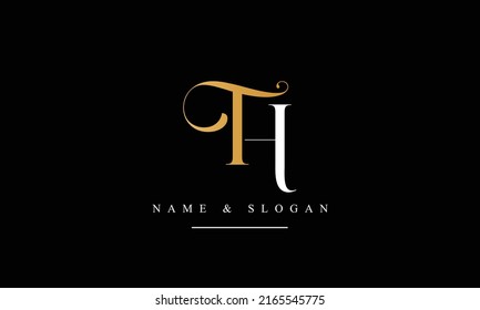 TH, HT, T, H abstract letters logo monogram