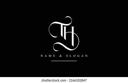 TH, HT, T, H abstract letters logo monogram