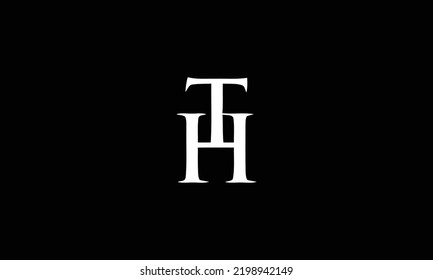  T, HT, T, H letras abstractas monograma 