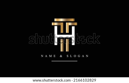 TH, HT, T, H abstract letters logo monogram