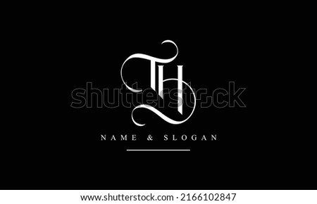 TH, HT, T, H abstract letters logo monogram