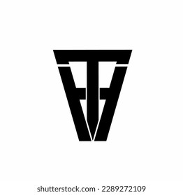 die HT t h Logo für den Anfangsbuchstaben einzeln auf weißem Hintergrund