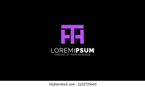 TH, HT, T, H Letters Logo design Abstract Monogram vector
