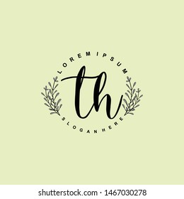TH Initial beauty floral logo template