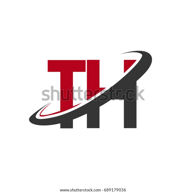 Th Initial Logo Company Name Colored Royalty Free Stock Image