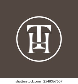 TH letter logo design for company or branding
