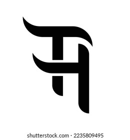 Diseño del logotipo de la letra TH, logotipo del monograma HT, icono de las iniciales TH, vector del símbolo HT