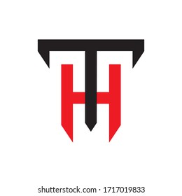 TH letter logo design vector