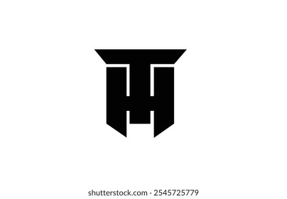 TH-Buchstabe Logo, hoher Vektor