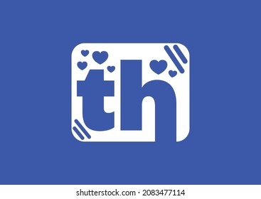 th letter logo and icon design template