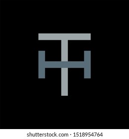 TH Letter monogram with abstrac concept style design
