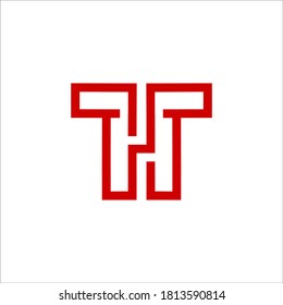 Signo vectorial de diseño del logotipo TH