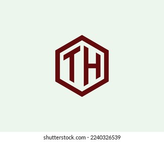 TH logo design vector template