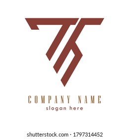 TH Logo-Buchstaben Monogramm mit Dreieck-Formdesign-Vorlage