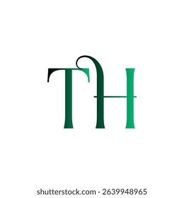 TH modern minimalist wordmark logo featuring clean typography and timeless initials. Perfect for businesses seeking a sleek, professional identity with lasting visual appeal and versatility.