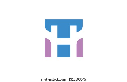 TH monogram design created in the modern negative space style.