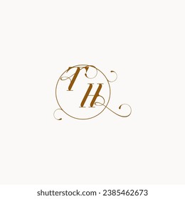 TH uniquely wedding logo symbol of your marriage and you can use it on your wedding stationary