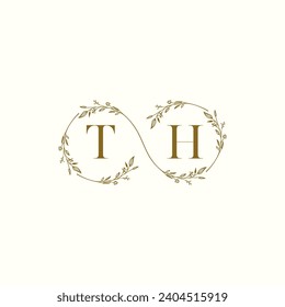 TH wedding infinity in elegant monogram with high quality professional design that will print well