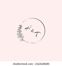 TH Hochzeitslogo-Briefe in hochwertigem professionellem Design, die gut in allen Printmedien drucken