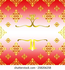 thai abstract flower pattern background