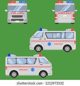 thai ambulance van car vector illustration eps10