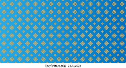 Thai ancient pattern. vintage thai traditional on blue background ,Thailand art background