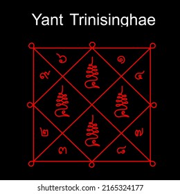 Thai ancient traditional tattoo name in thai language is 
Yant Trinisinghae. It has properties that encourage mercy, avoid from danger, bring prosperity and lucky for wearer life.