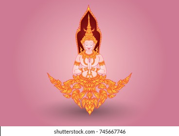 Thai angle vintage vector illustrator