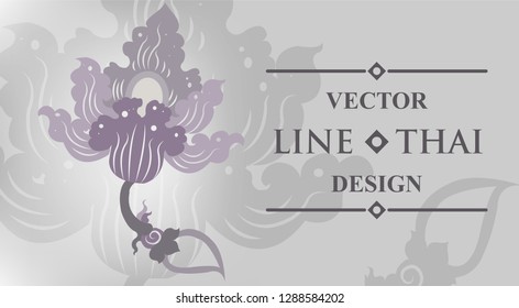 Thai applied art In flower pattern Used in various ceremonies for beauty. vector