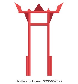 Thai arch on white background