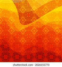 Thai art and asian style luxury banner gold background pattern. Fabric Pattern.