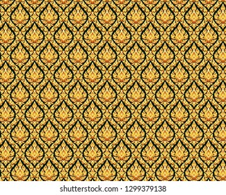 Thai art background graphic vector