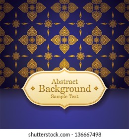 Thai Art Background, Thai art pattern vector.