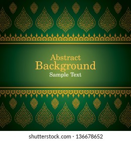 Thai Art Background, Thai art pattern vector.